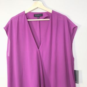 Eloquii Tops - NWT Eloquii Fuchsia Faux Wrap Top Size - 16 Eloquii Tops - NWT Eloquii Fuchsia Faux Wrap Top Size - 16